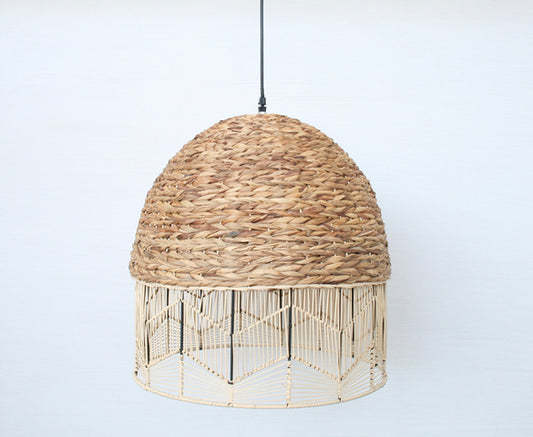 Ceiling Light - Woven Bordered Basket