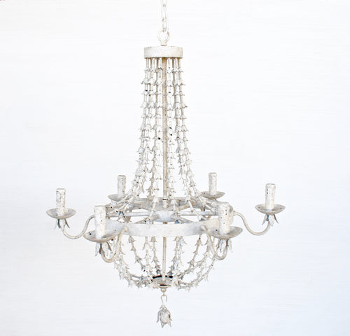 Chandelier - Antique White 6 Light