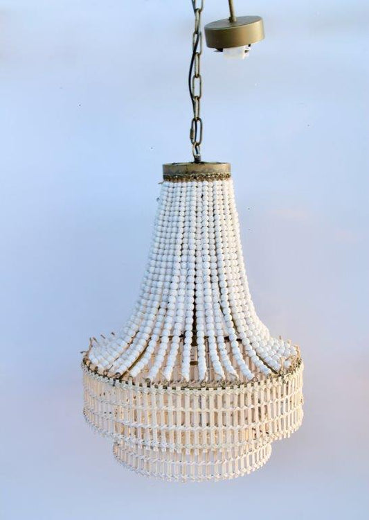 Chandelier - Off White Beaded