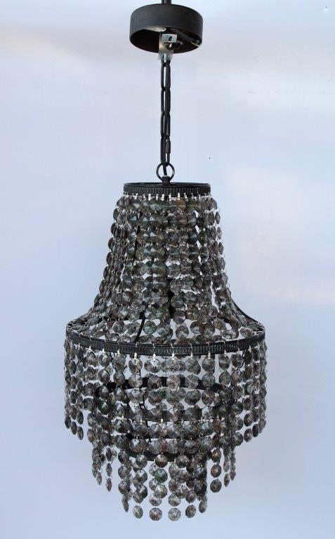 Chandelier - Smokey Glass Pendants