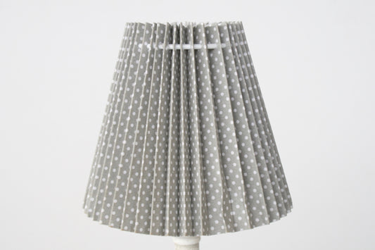 Lamp Shade - Small Pleated Polka