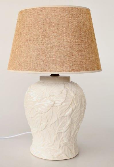 Table Lamp - Off White Leafy