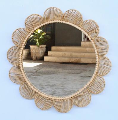 Mirror - Scalloped Woven