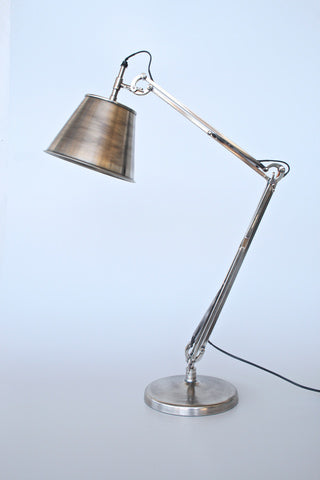 Study Lamp - Large Antique Silver