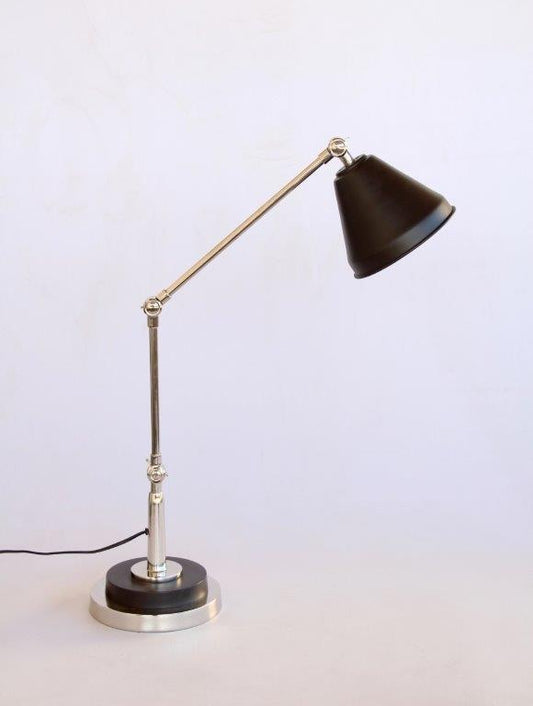 Study Lamp - Matt Black & Silver