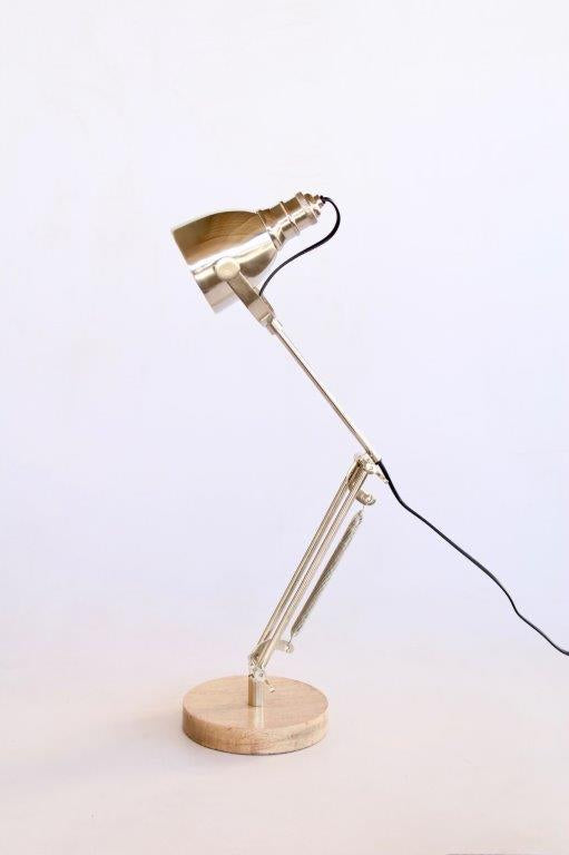 Study Lamp - Silver & Mango Wood