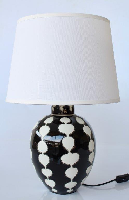 Table Lamp - Black & White Blobs