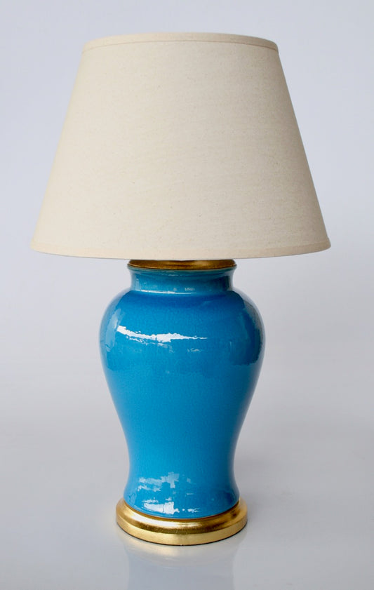 Table Lamp - Blue & Gold