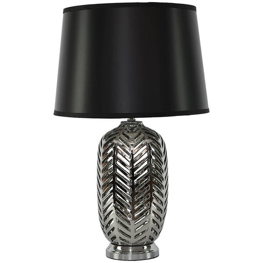 Table Lamp - Ceramic Silver Cutout