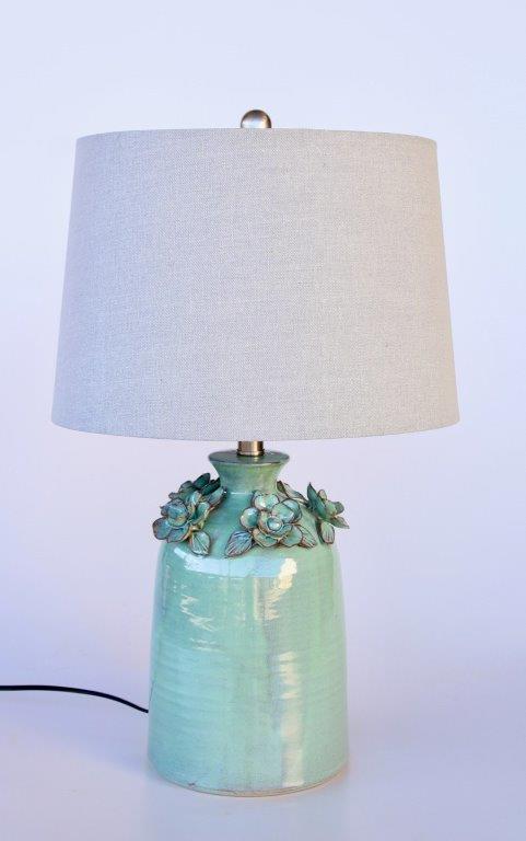 Table Lamp - Green Floral