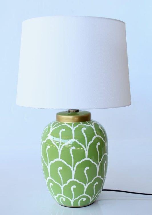 Table Lamp - Lime Green Petals