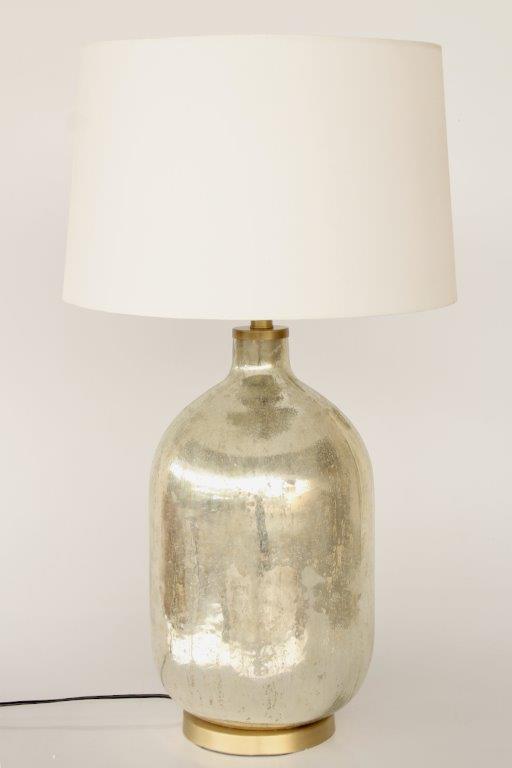 Table Lamp - Matt Silver Glass