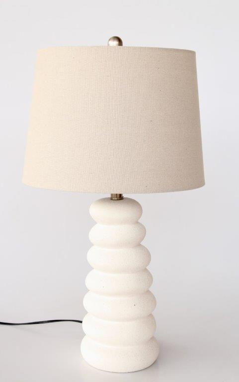 Table Lamp - Off White Stacked