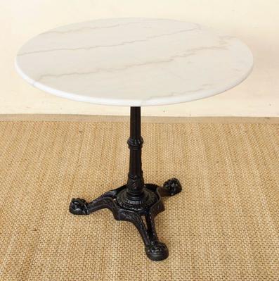 Table - White Marble Top Round