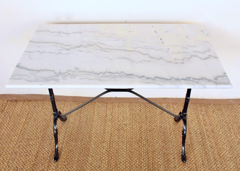 Table - White Marble Top Rectangular