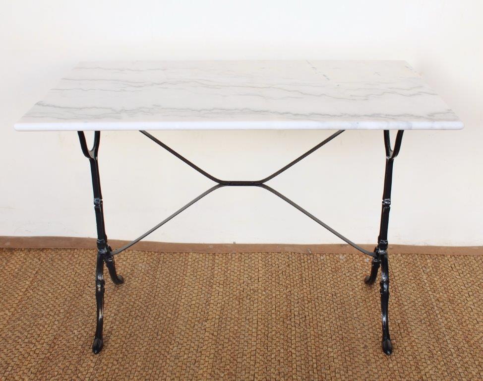 Table - White Marble Top Rectangular