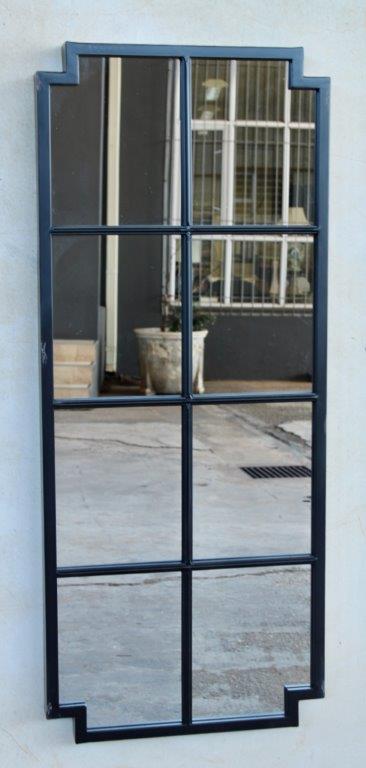 Mirror - Distressed Black Contemporary