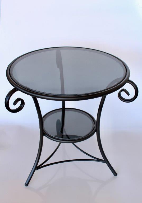 Table - Tiered Tinted Black