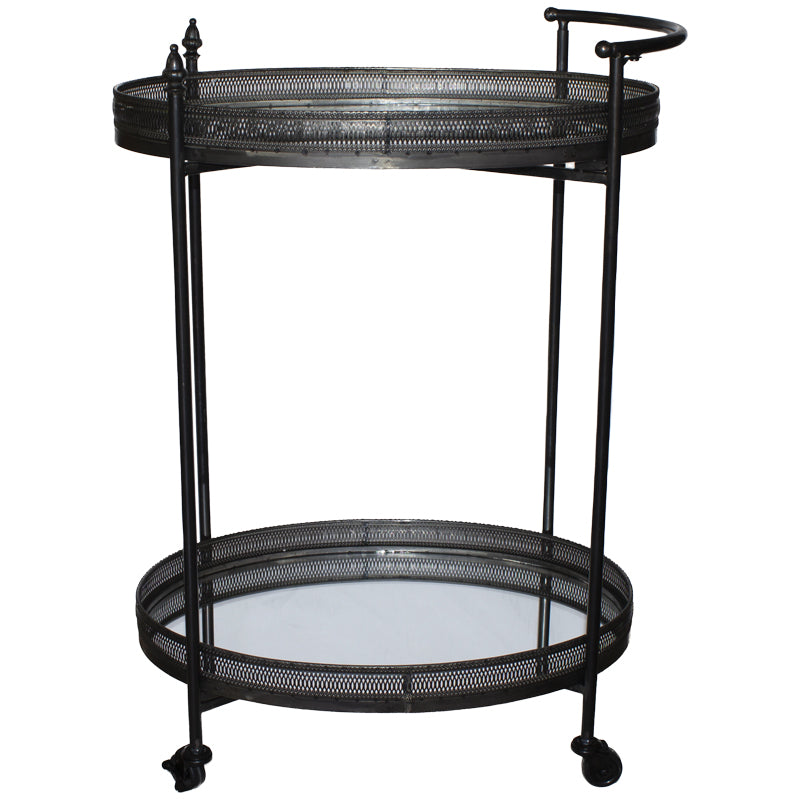 Table - Drinks Trolley Metal Black