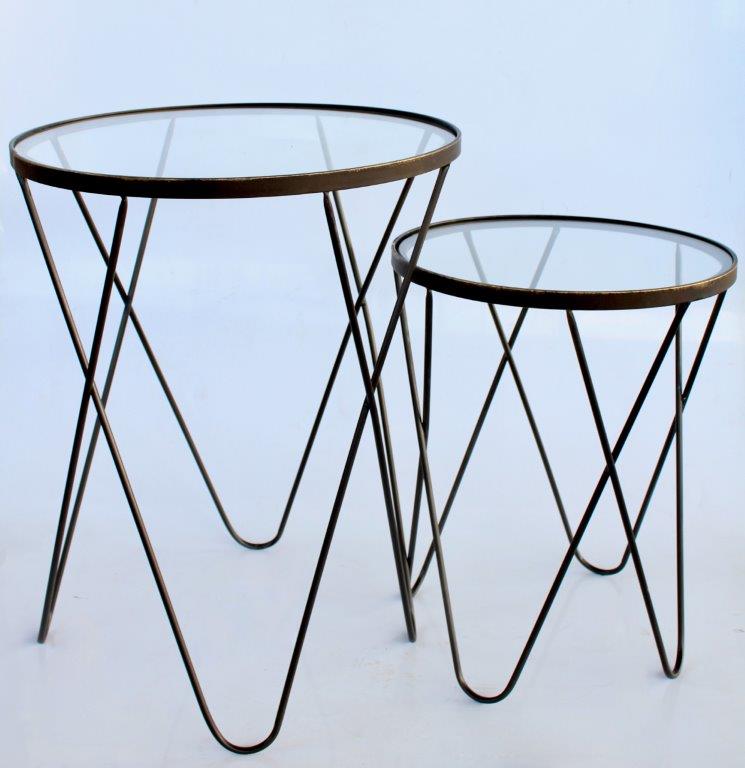 Table - Glass Top Round Set