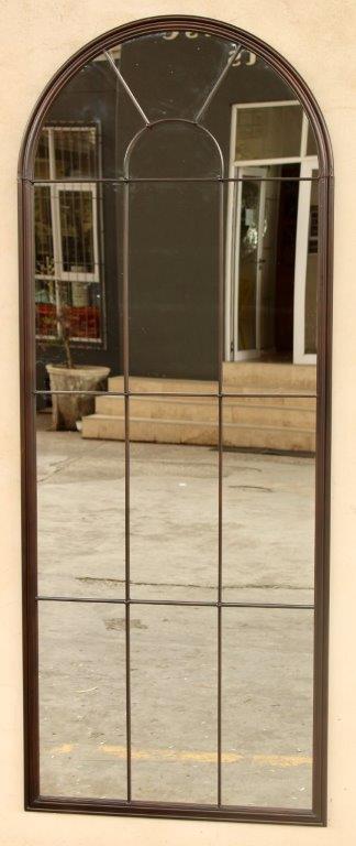 Mirror - Large Brown Metal Arch Tall