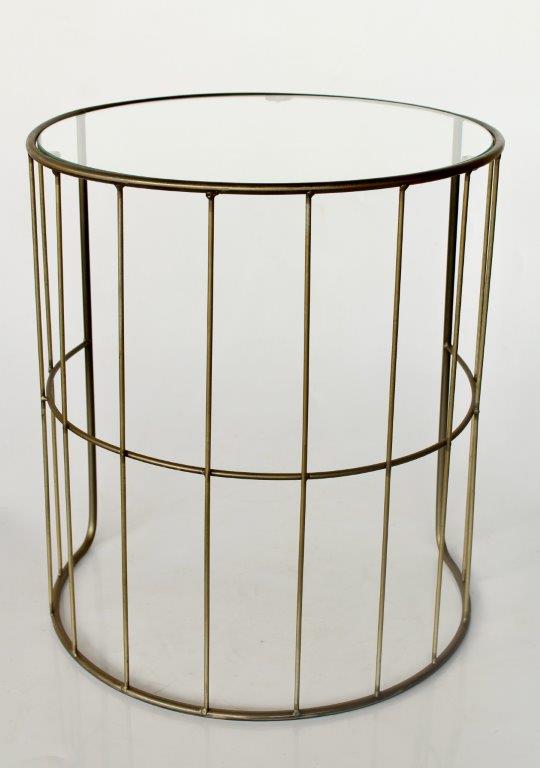 Table - Golden Cage & Glass