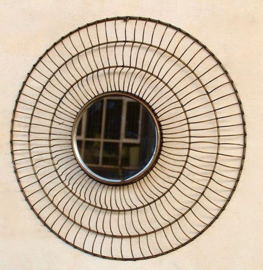 Mirror - Round Metal Wire