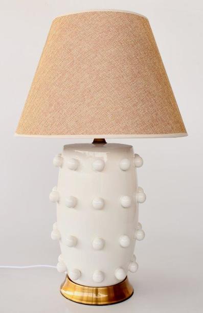 Table Lamp - White Bobbles Lamp